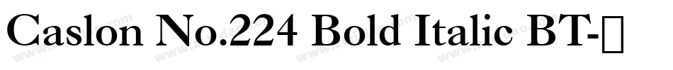 Caslon No.224 Bold Italic BT字体转换